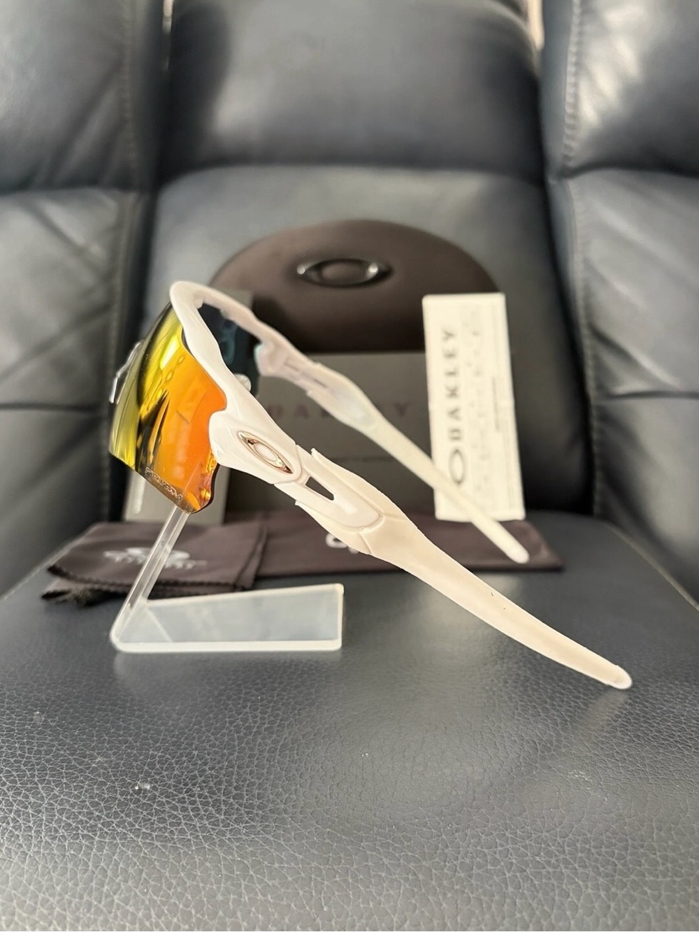 Oakley Radar EV Path White Frame Orange Red Lens Sunglasses O09208 - Picture 4 of 10